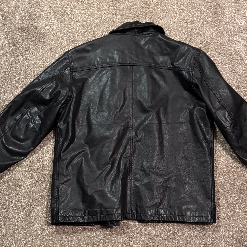 Banana Republic Men's Black Leather Jacket - Picture 5 of 6